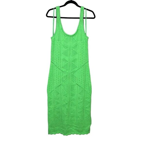 NEW Jonathan Simkhai Tiffanie Midi Dress Meadow Green Size Medium - Picture 6 of 14